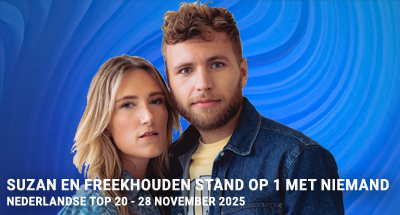 Suzan en Freek met Niemand voor de 3de4de week op nummer 1 met Niemand
